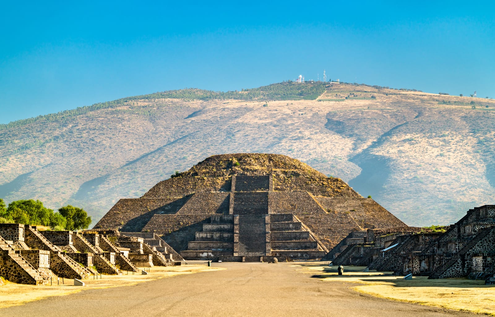 The Pyramid of the Moon at the end of the Avenue of the Dead